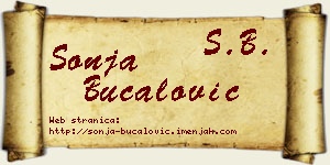 Sonja Bucalović vizit kartica